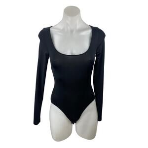 Princess Polly Ellery Women's Scoop Neck Long Sleeve Seamless Bodysuit Top Sz 2